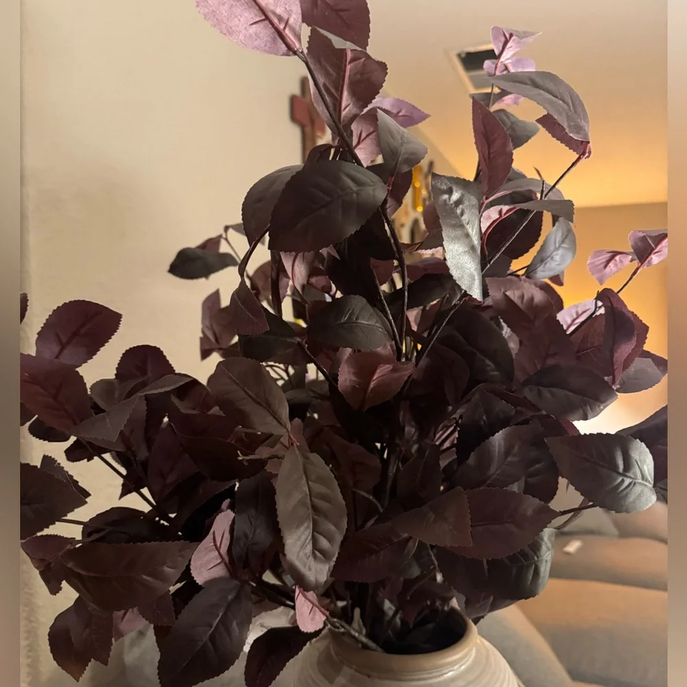 Artificial Black Plum Leaf Stem 25”- Hearth & Hand with Magnolia